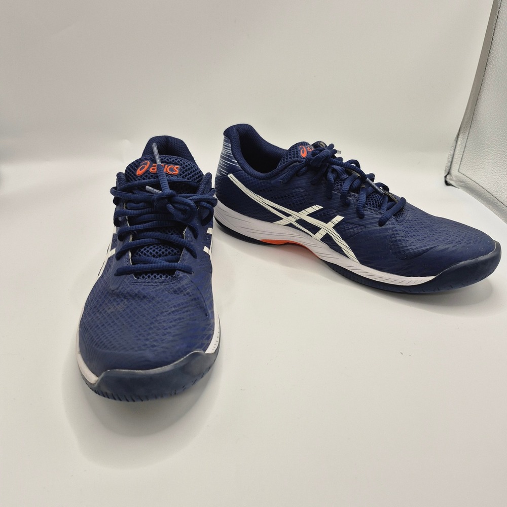 Asics Gel-Game 9 Mens Tennis Shoes Navy Blue White Orange 1041A337 Size 8